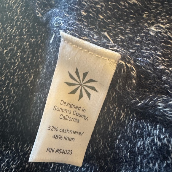 Athleta Navy Heather Open-Front Draped Cardigan - Picture 4 of 4